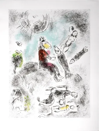 蚀刻飞尘法 Chagall - Celui qui dit les choses sans rien dire, 1976 - PLATE 12
