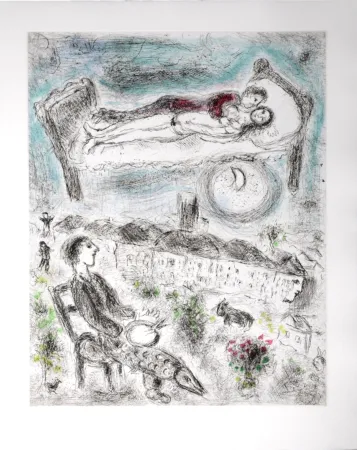 蚀刻飞尘法 Chagall - Celui qui dit les choses sans rien dire, 1976 - PLATE 13