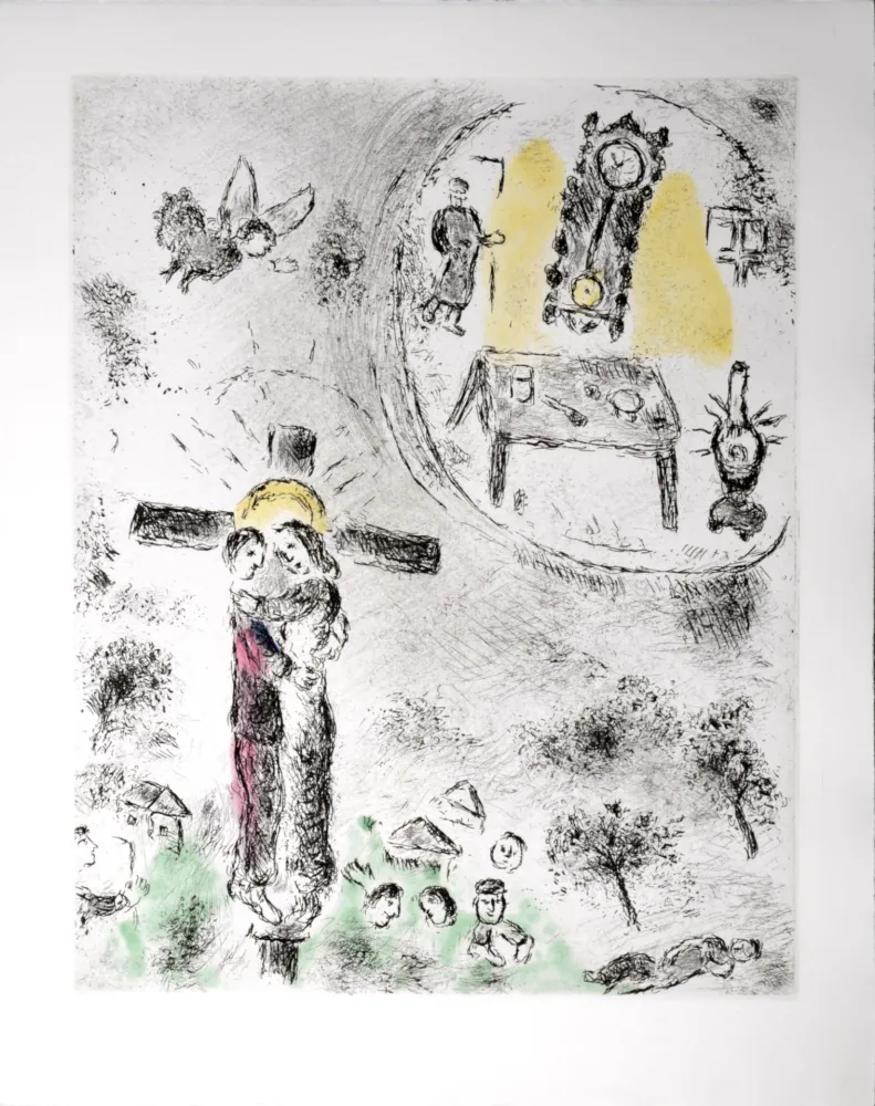 蚀刻飞尘法 Chagall - Celui qui dit les choses sans rien dire, 1976 - PLATE 20