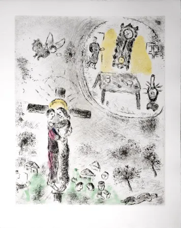 蚀刻飞尘法 Chagall - Celui qui dit les choses sans rien dire, 1976 - PLATE 20