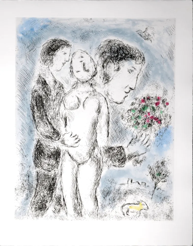蚀刻飞尘法 Chagall - Celui qui dit les choses sans rien dire, 1976 - PLATE 21