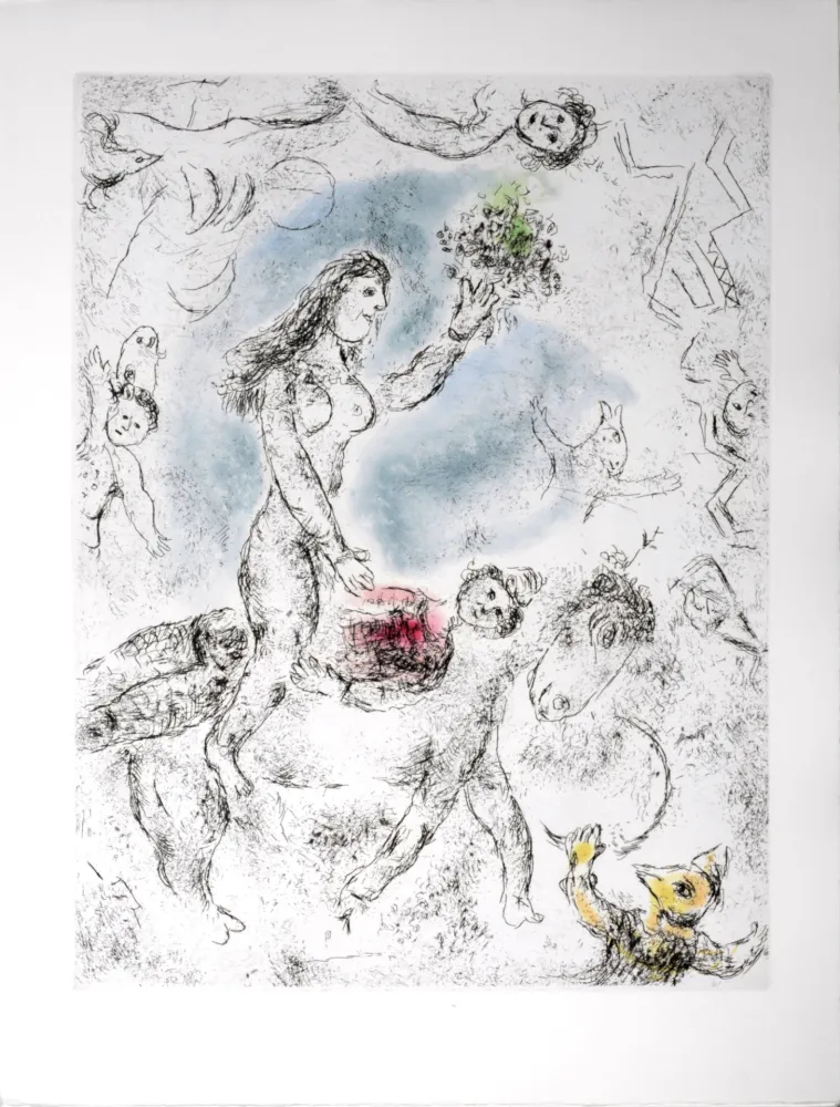 蚀刻飞尘法 Chagall - Celui qui dit les choses sans rien dire, 1976 - PLATE 22
