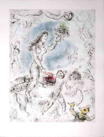 蚀刻飞尘法 Chagall - Celui qui dit les choses sans rien dire, 1976 - PLATE 22