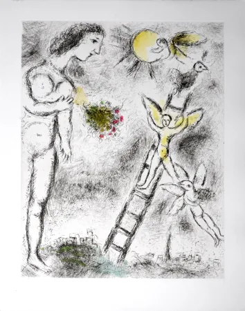 蚀刻飞尘法 Chagall - Celui qui dit les choses sans rien dire, 1976 - PLATE 25