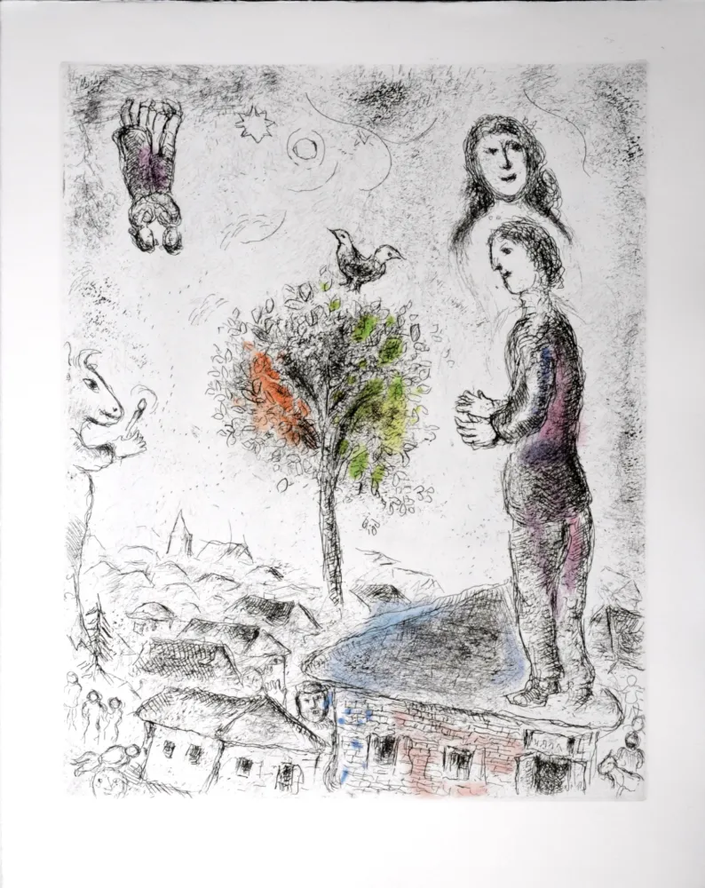 蚀刻飞尘法 Chagall - Celui qui dit les choses sans rien dire, 1976 - PLATE 3