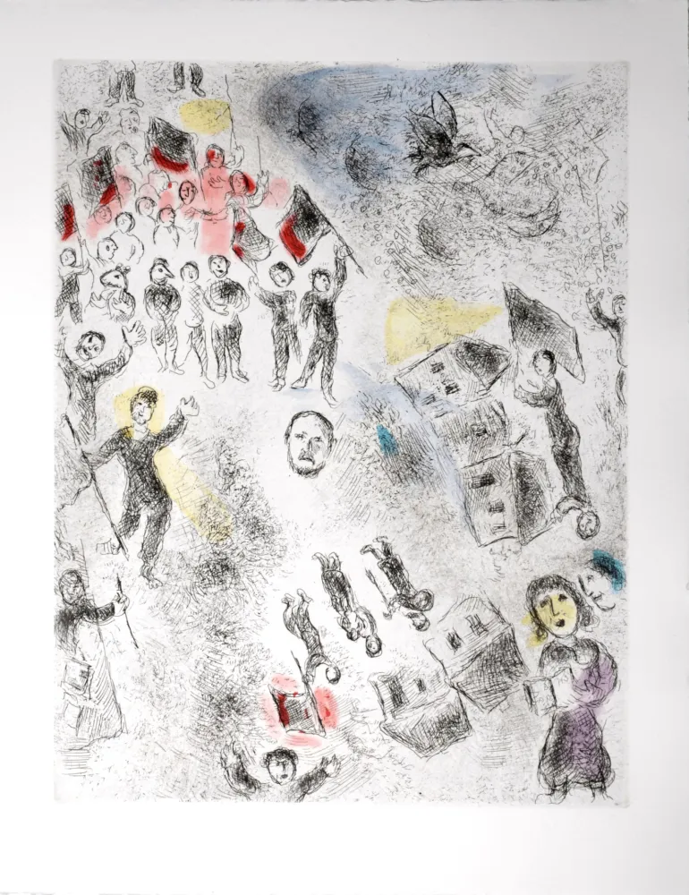 蚀刻飞尘法 Chagall - Celui qui dit les choses sans rien dire, 1976 - PLATE 5
