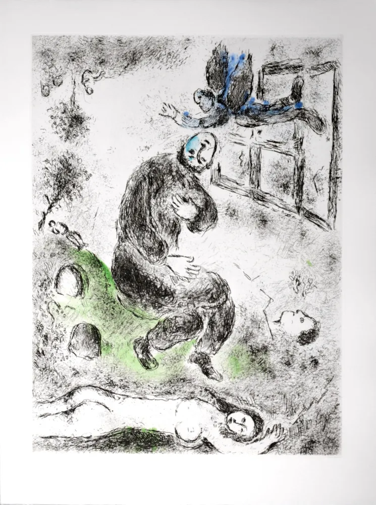 蚀刻飞尘法 Chagall - Celui qui dit les choses sans rien dire, 1976 - PLATE 6