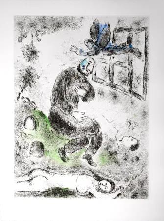 蚀刻飞尘法 Chagall - Celui qui dit les choses sans rien dire, 1976 - PLATE 6