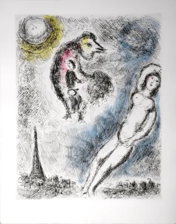 蚀刻飞尘法 Chagall - Celui qui dit les choses sans rien dire, 1976 - PLATE 8