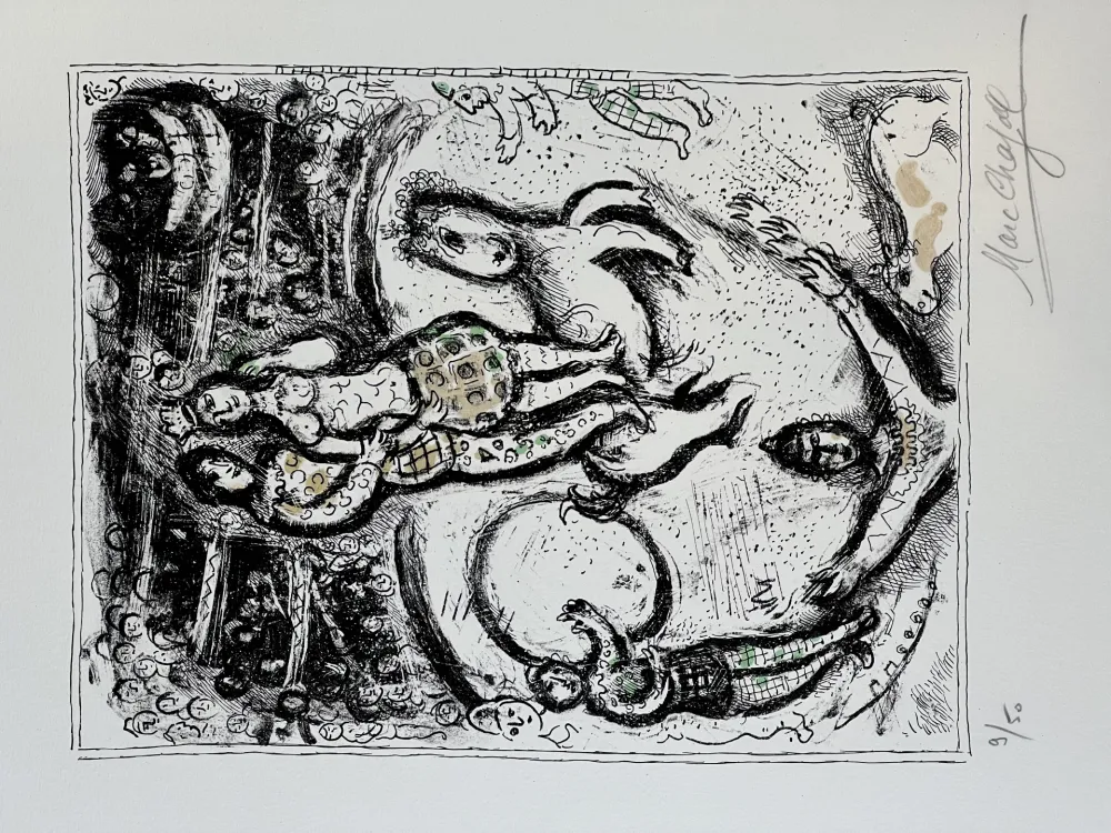 石版画 Chagall - Cirque