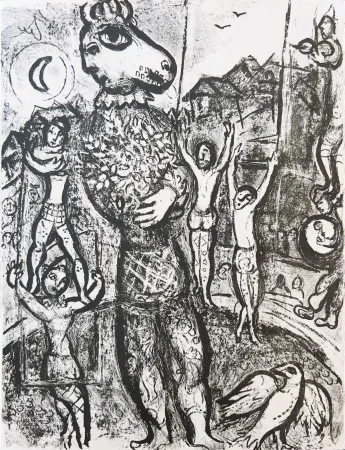 石版画 Chagall - Cirque