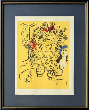 石版画 Chagall - Cover for Menu (trial proof)