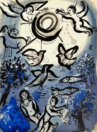 石版画 Chagall - Creation