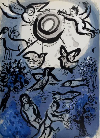 石版画 Chagall - Création, 1960