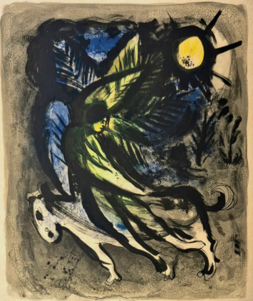 石版画 Chagall - Der Engel (The Angel)