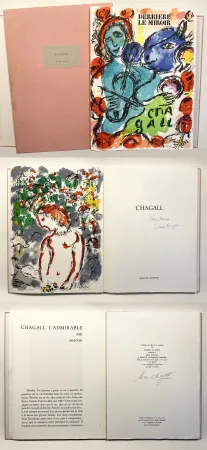 插图书 Chagall - Derrière Le Miroir n° 198 - DE LUXE SIGNÉ PAR CHAGALL. 3 Lithographies originales (1972)