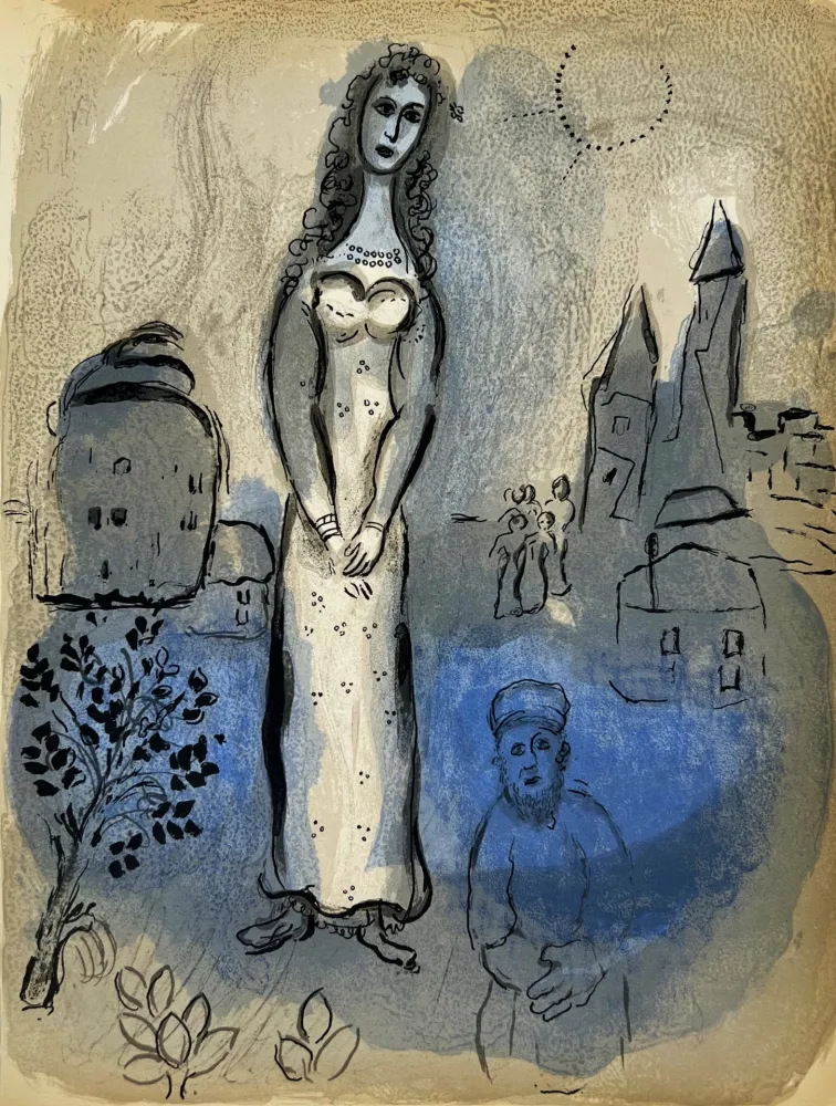 石版画 Chagall - Esther