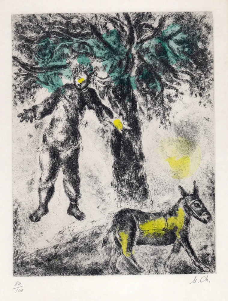 蚀刻版画 Chagall - Fin d'Absalom