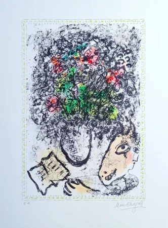 石版画 Chagall - Fleurs d'art