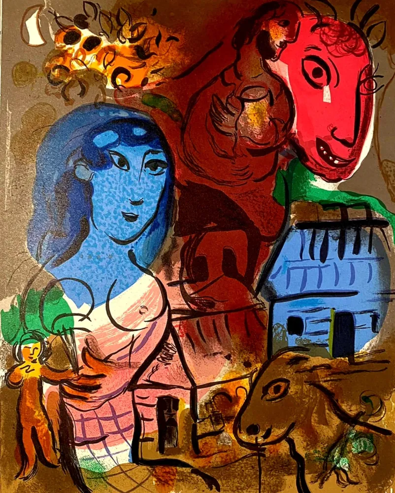 石版画 Chagall - Hommage à Marc Chagall