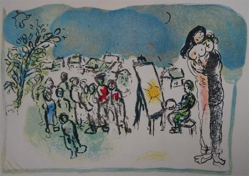 石版画 Chagall - Humanisme actif