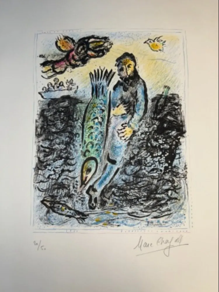 石版画 Chagall - Jonah I