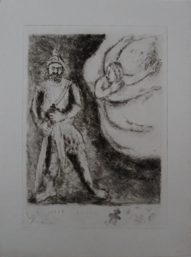 版画 Chagall - Josué armé par l'éternel #RARE SECOND STATE
