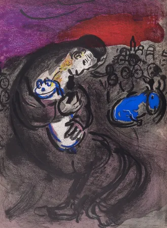 石版画 Chagall - La Bible : Pleurs de Jérémie, 1956