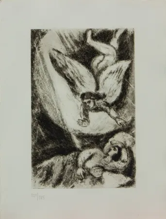 版画 Chagall - LA BIBLE ( SONGE DE SALOMON )