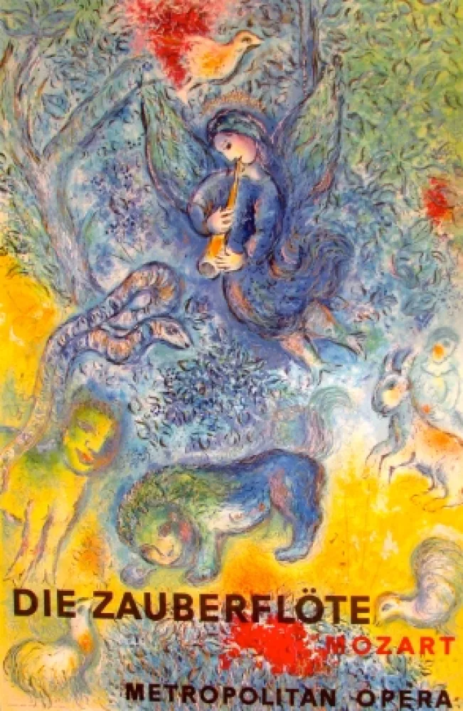 石版画 Chagall - La flûte enchantée, Die Zauberflote (Metropolitan Opera)