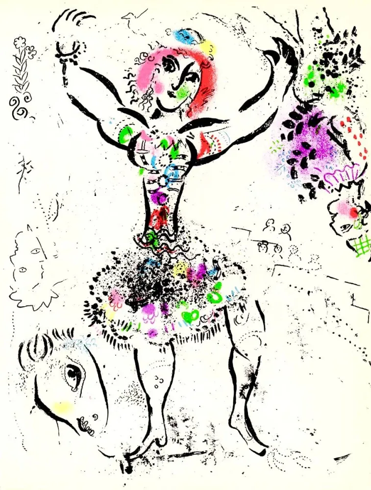 石版画 Chagall - La Jongleuse