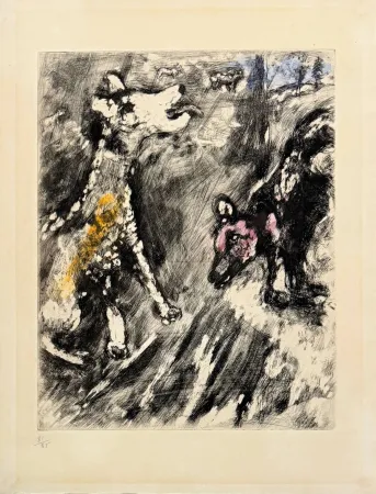 蚀刻版画 Chagall - La Lice et sa compagne