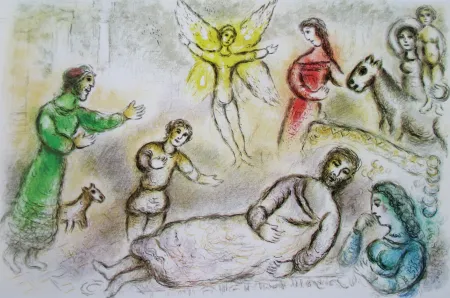 石版画 Chagall - La Paix Retrouvee - L'Odyssee II