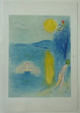 石版画 Chagall - La saison d' été  (Daphnis et Cloé)