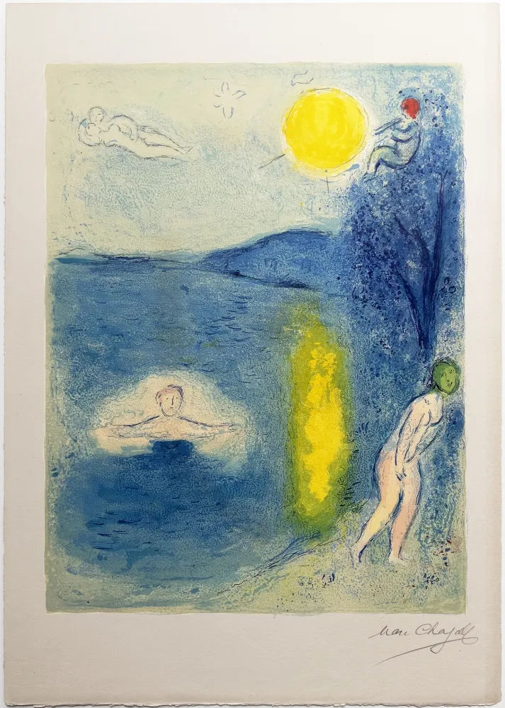 石版画 Chagall - LA SAISON D'ÉTÉ (de la Suite Daphnis & Chloé - 1961)