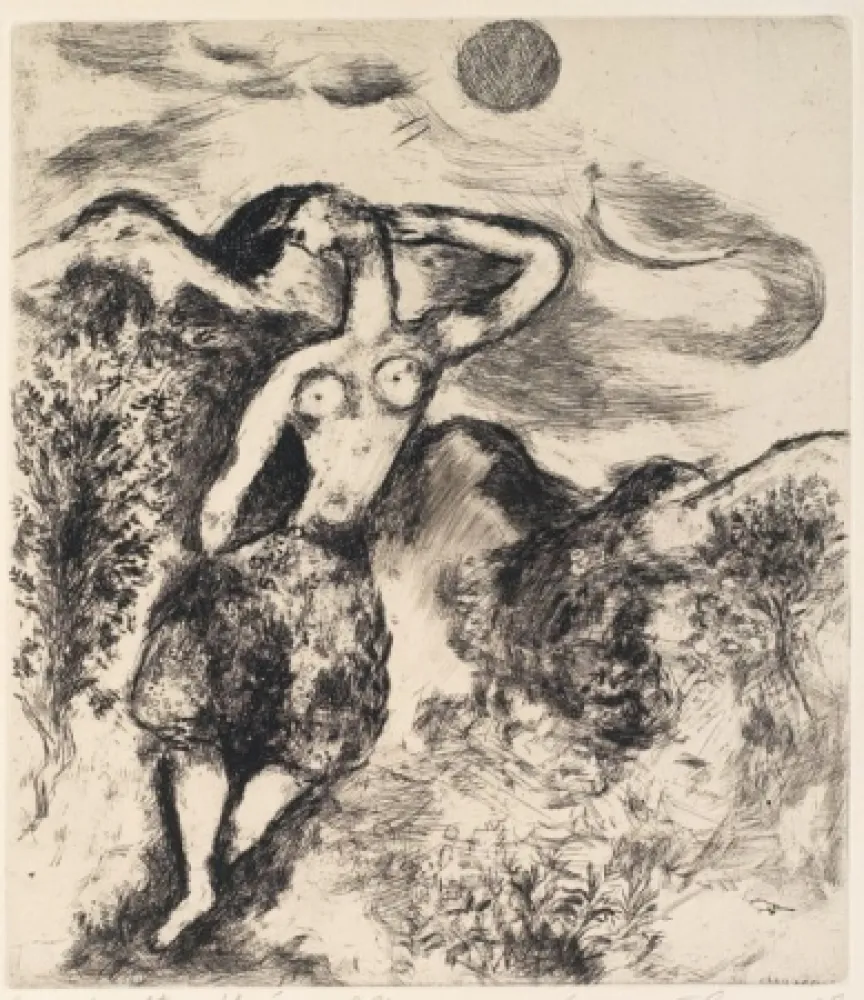 蚀刻飞尘法 Chagall - La souris métamorphosée en fille