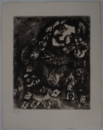 版画 Chagall - La voyante (Les devineresses)