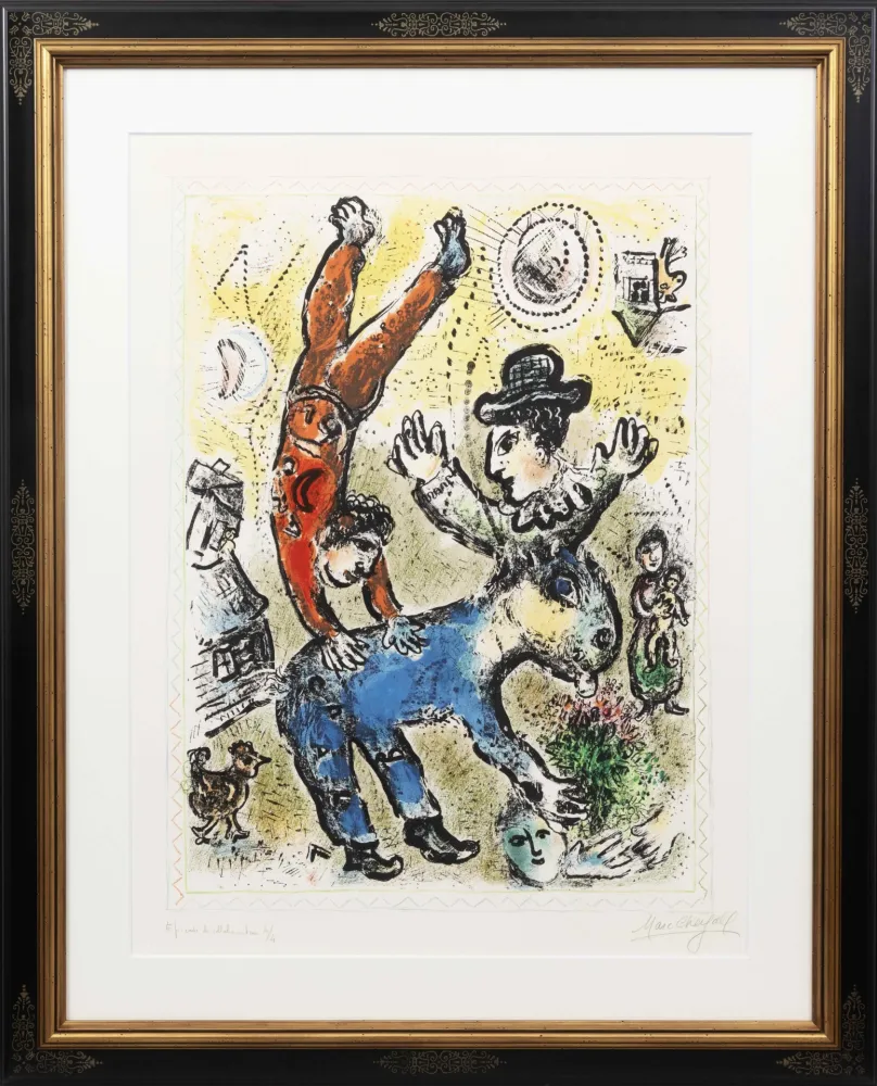 石版画 Chagall - L'Acrobate rouge (The Red Acrobat)