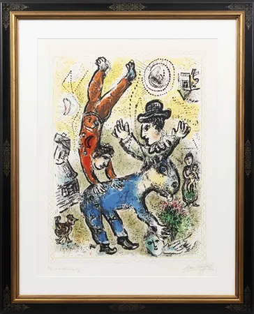 石版画 Chagall - L'Acrobate rouge (The Red Acrobat)