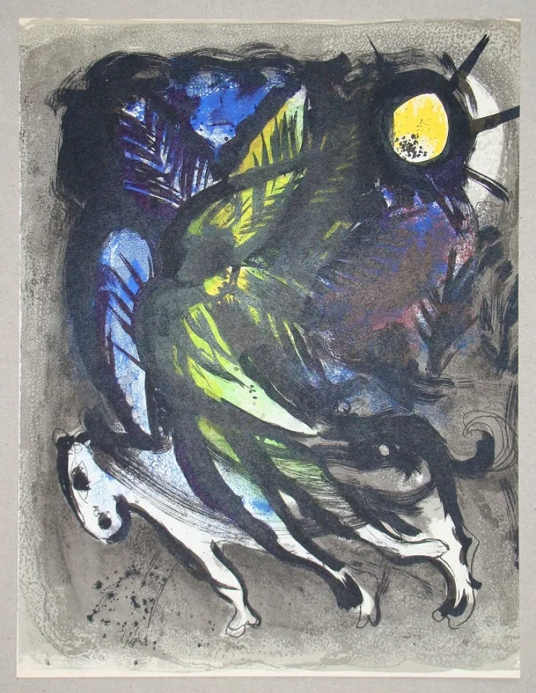 石版画 Chagall - L'Ange
