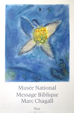 石版画 Chagall - L'Ange au Chandelier