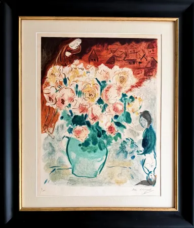 石版画 Chagall - Le Bouquet