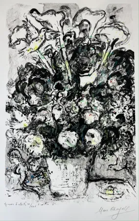 石版画 Chagall - LE BOUQUET BLANC