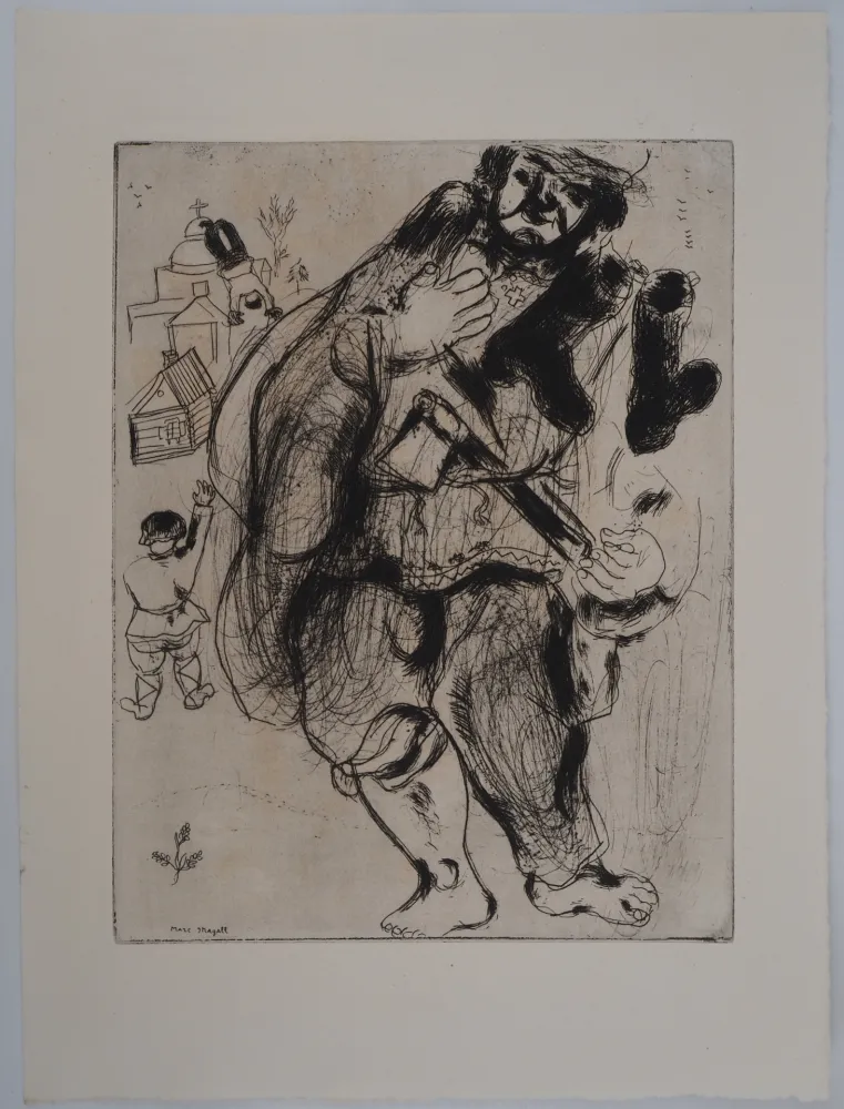 版画 Chagall - Le bucheron aux pieds nus (Stéphane Bouchon, Charpentier)