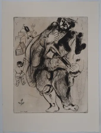 版画 Chagall - Le bucheron aux pieds nus (Stéphane Bouchon, Charpentier)