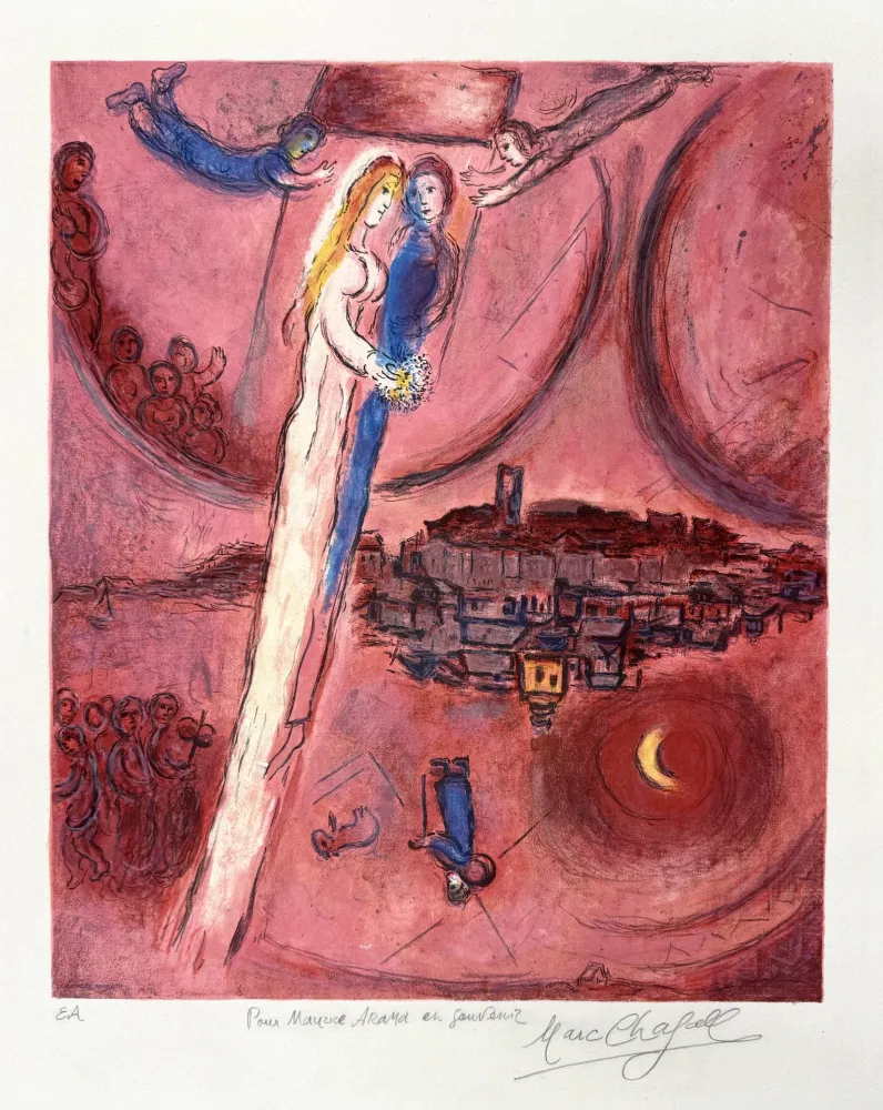 石版画 Chagall - Le Cantique des Cantiques