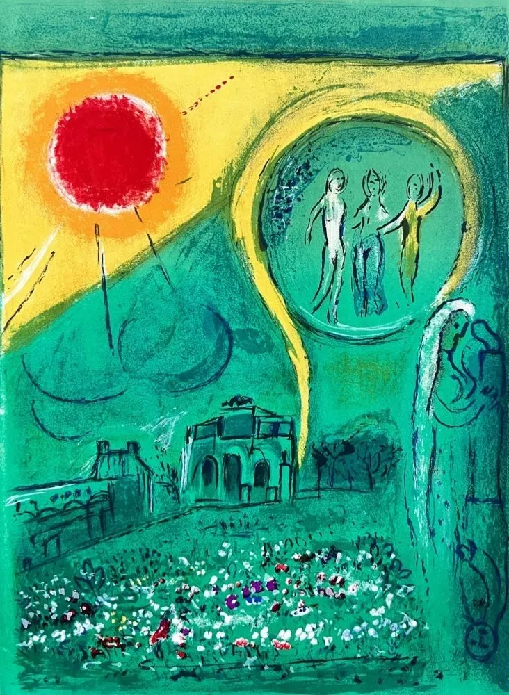石版画 Chagall - Le Carrousel du Louvre