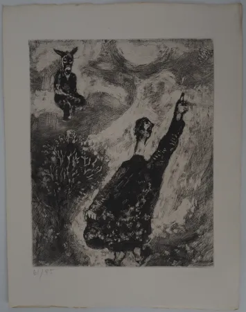 版画 Chagall - Le charlatan