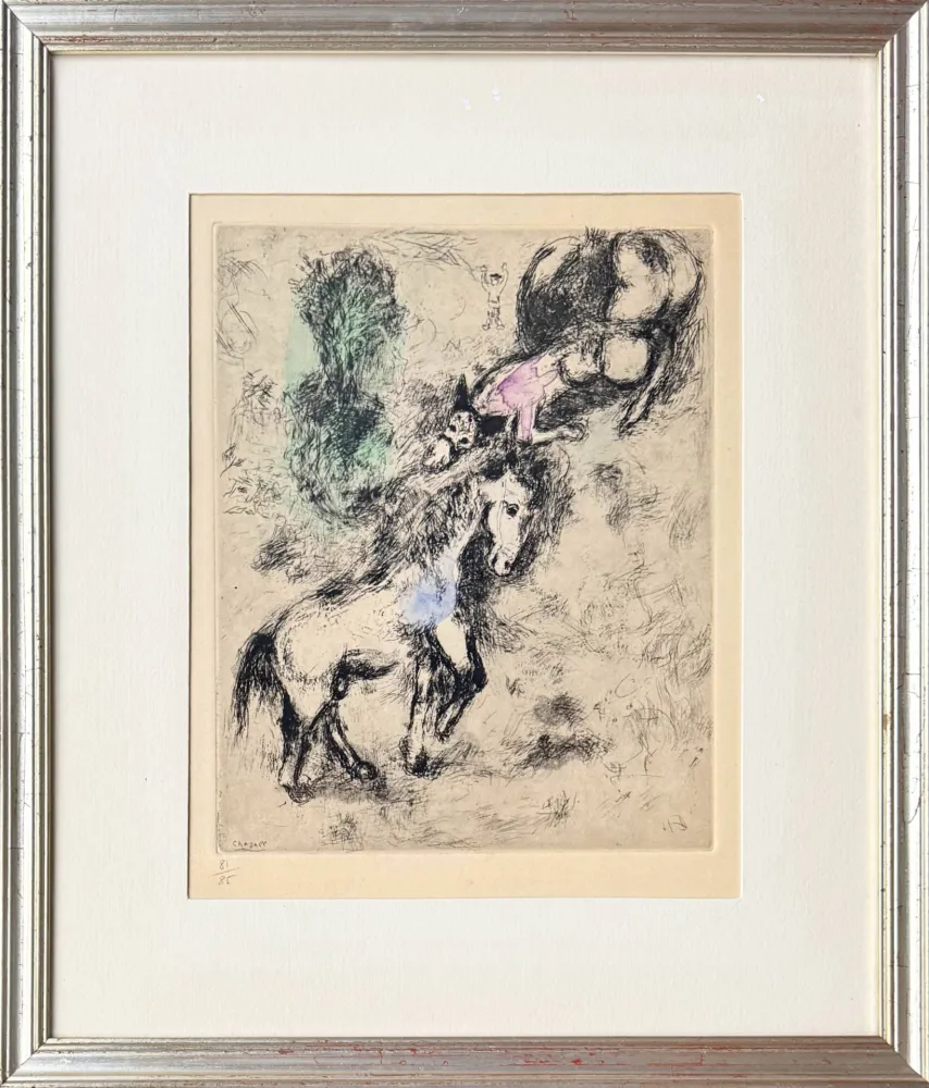 蚀刻版画 Chagall - Le Cheval et l'Âne (The Horse and the Donkey)