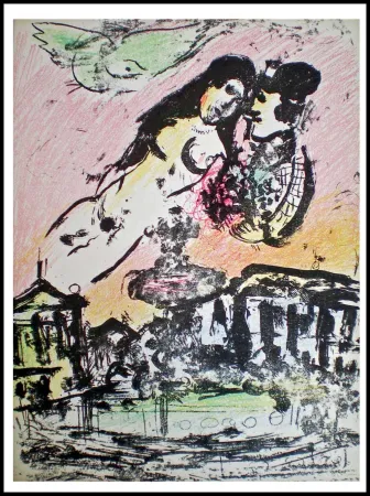 石版画 Chagall - LE CIEL DES AMANTS
